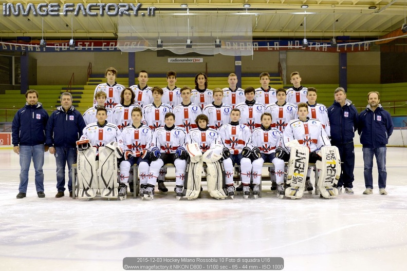 2015-12-03 Hockey Milano Rossoblu 10 Foto di squadra U16.jpg